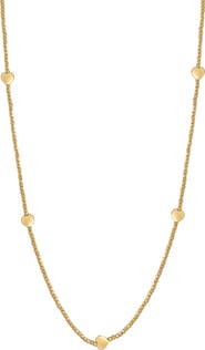 Bony Levy 14K Gold Heart Station Necklace