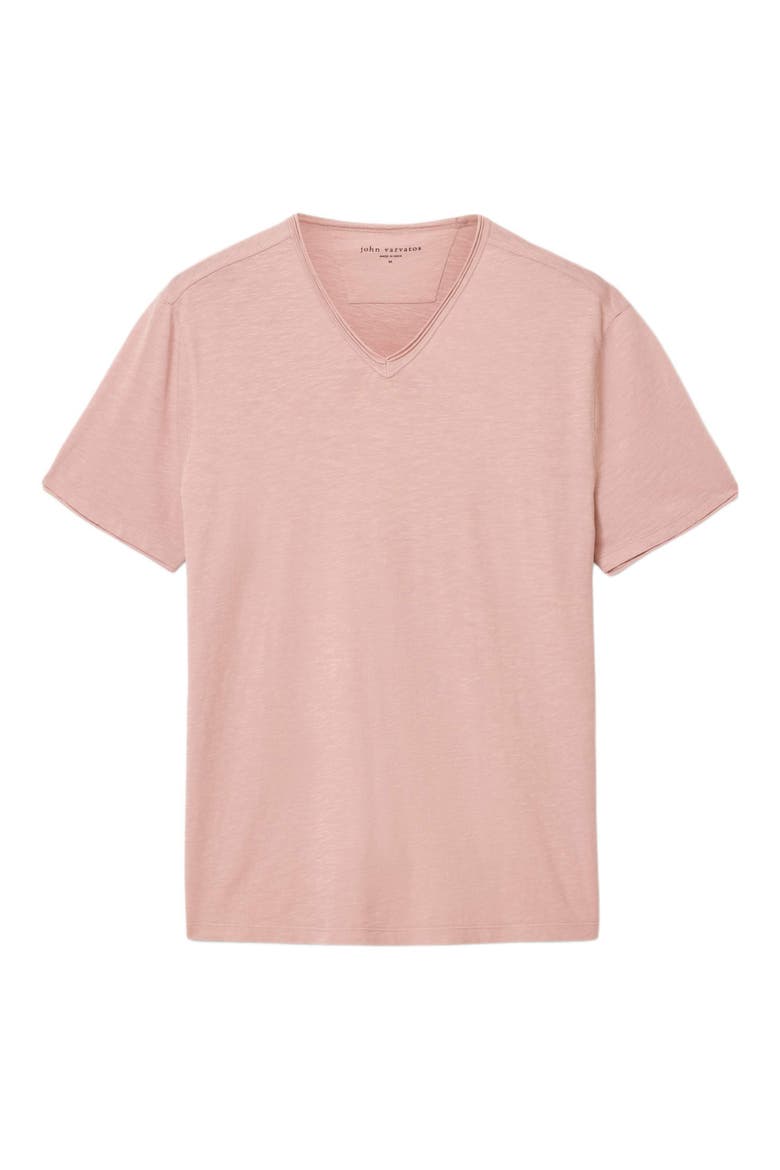 Miles Slub Organic Cotton Raw Edge T-Shirt, Alternate, color, PINK SAND