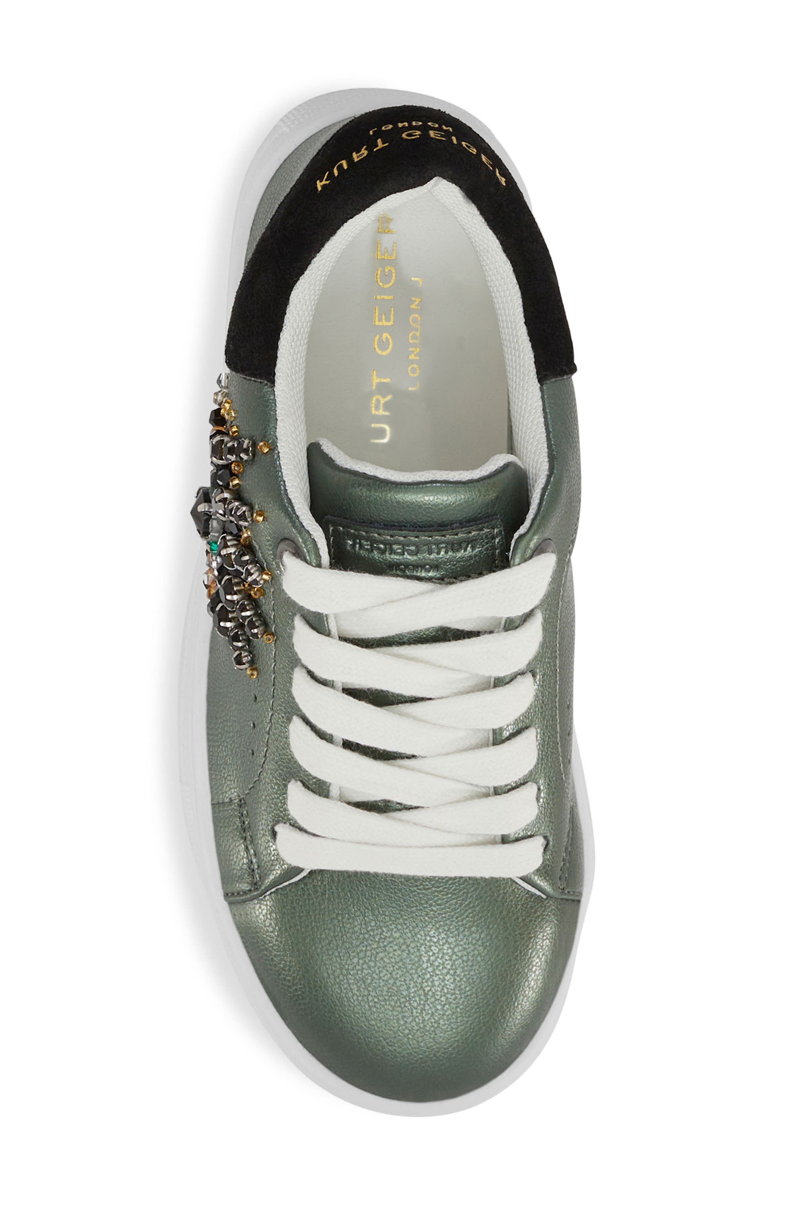 Kurt Geiger London Kids' Mini Laney Eye Platform Sneaker, Alternate, color, Teal