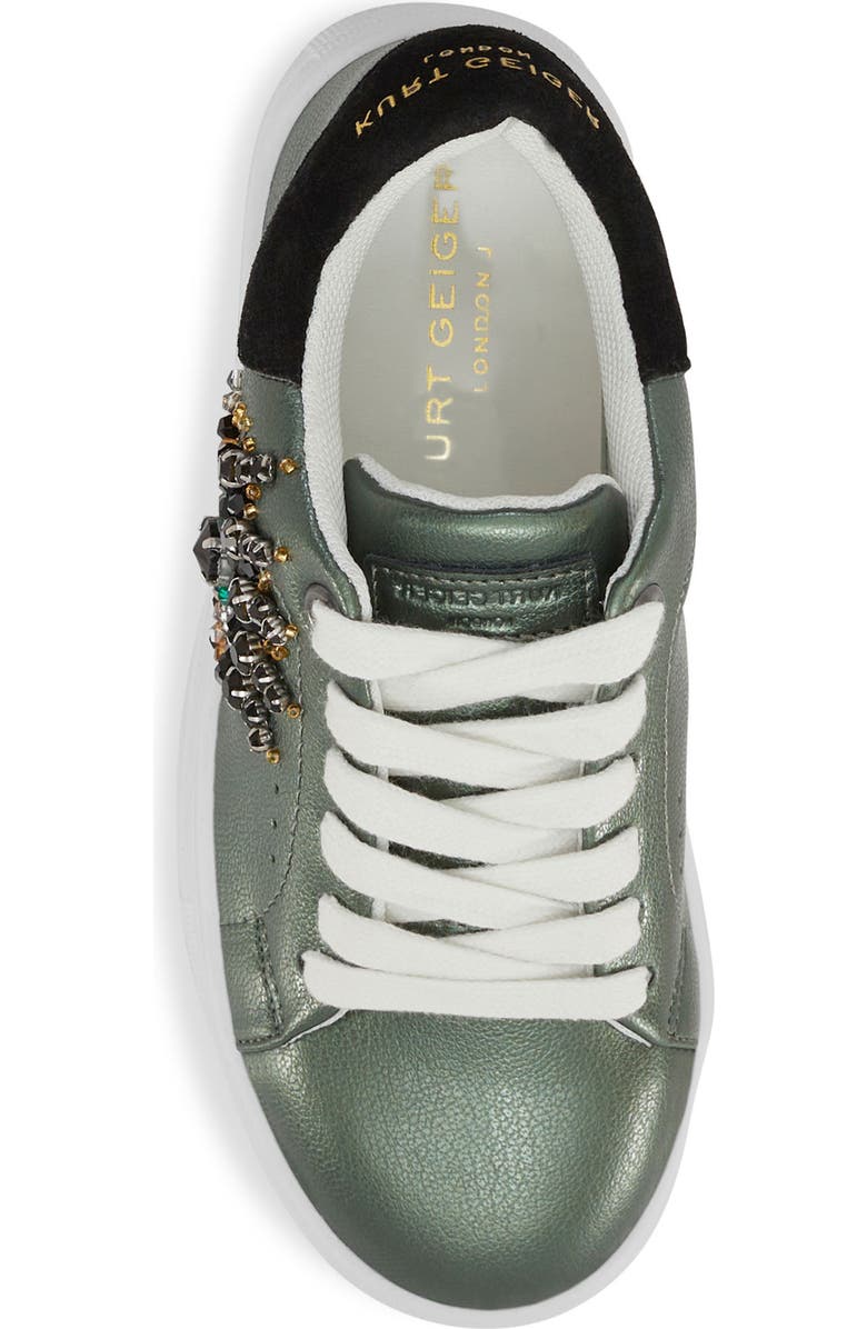 Kurt Geiger London Kids' Mini Laney Eye Platform Sneaker, Alternate, color, Teal