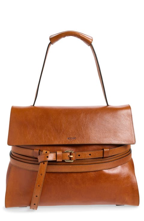 Medium Tie Me Leather Shoulder Bag