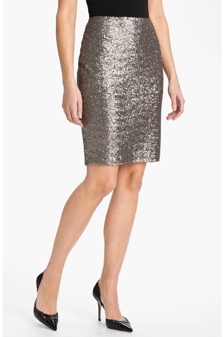 Sequin Skirt, Main, color, TAUPE