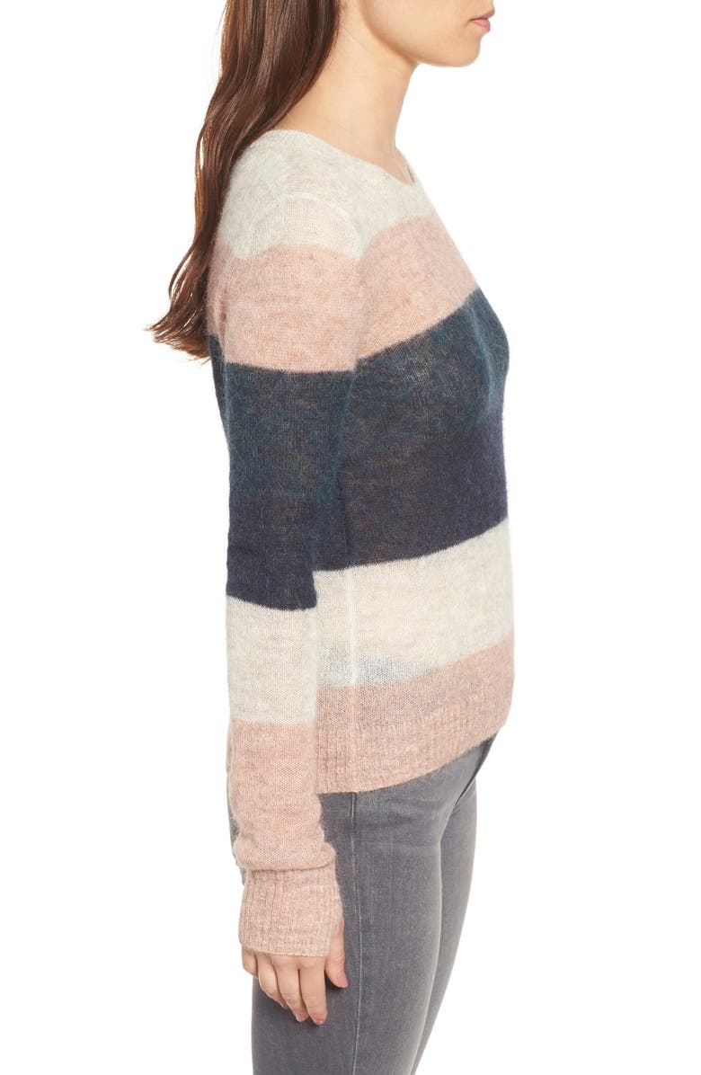 Pam & Gela Stripe Alpaca Blend Sweater, Alternate, color,