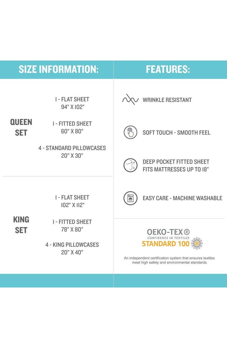 Tommy Bahama Solid 1000 Thread Count Sheet Set, Alternate, color, Ocean Green