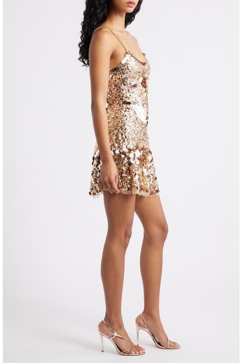 Liria Sequin Minidress, Alternate, color, HONEY SHIMMER