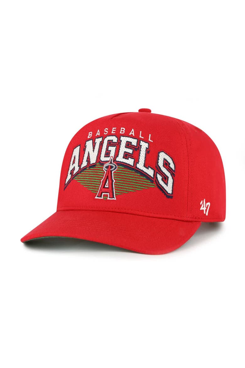 Men's '47 Red Los Angeles Angels Pomona Hitch Adjustable Hat, Main, color, Red