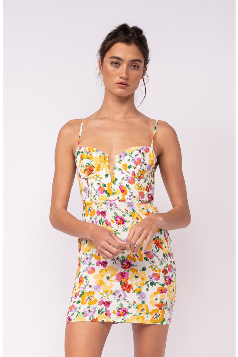 Ruched Back Sleeveless Minidress, Alternate, color, YELLOW