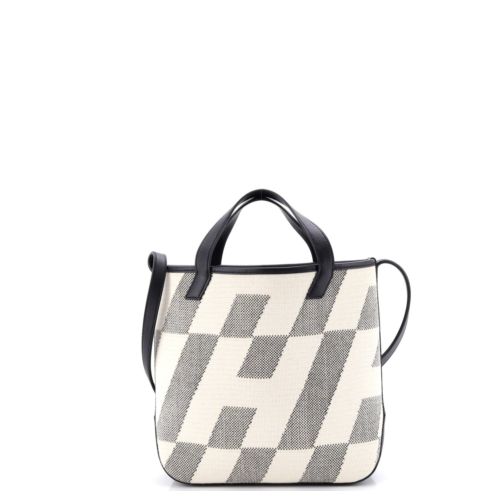 Pre-Owned Hermes Cabas H en Biais Tote Canvas with Leather 27, Alternate, color, Noir