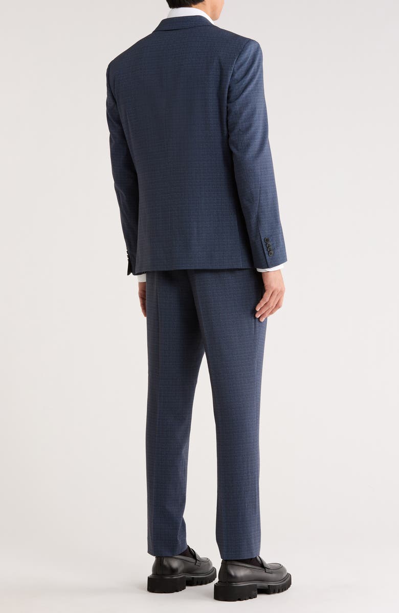 SAVILE ROW CO Hoxton Blue Tattersall Knit Suit, Alternate, color, Blue