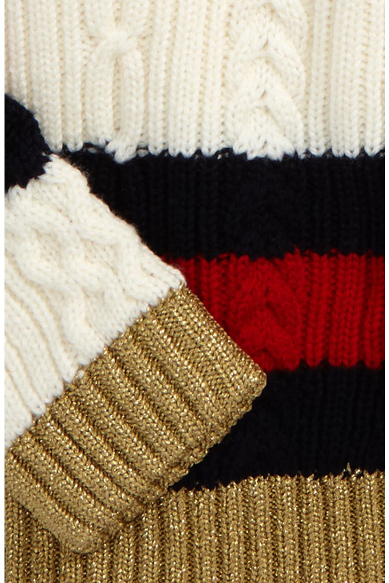 Wool Stripe Sweater, Alternate, color, WHITE MULTI