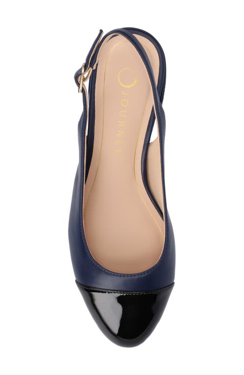 Journee Collection Sammie Slingback Pump In Navy