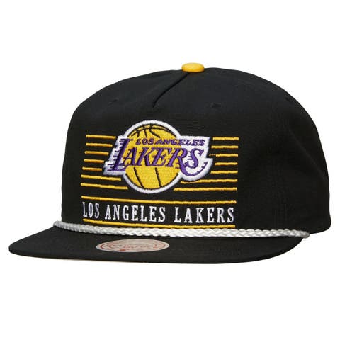 Men's Mitchell & Ness Black Los Angeles Lakers Ascend Deadstock Snapback Hat