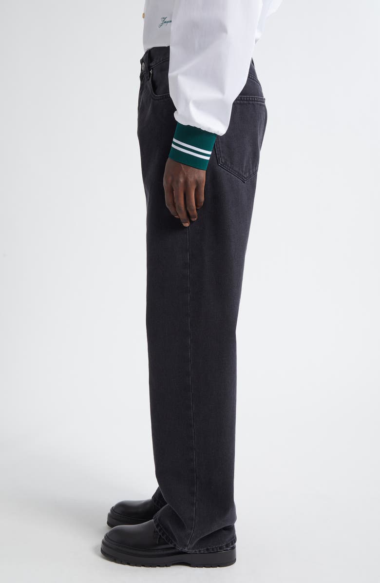 Jacquemus Le de-Nîmes Droit Straight Leg Jeans, Alternate, color, Black