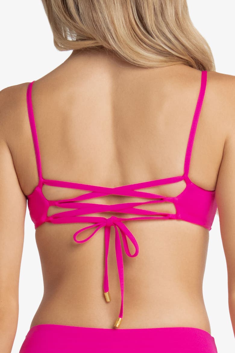 Ballet Bralette, Alternate, color, Textured Lotus Pink