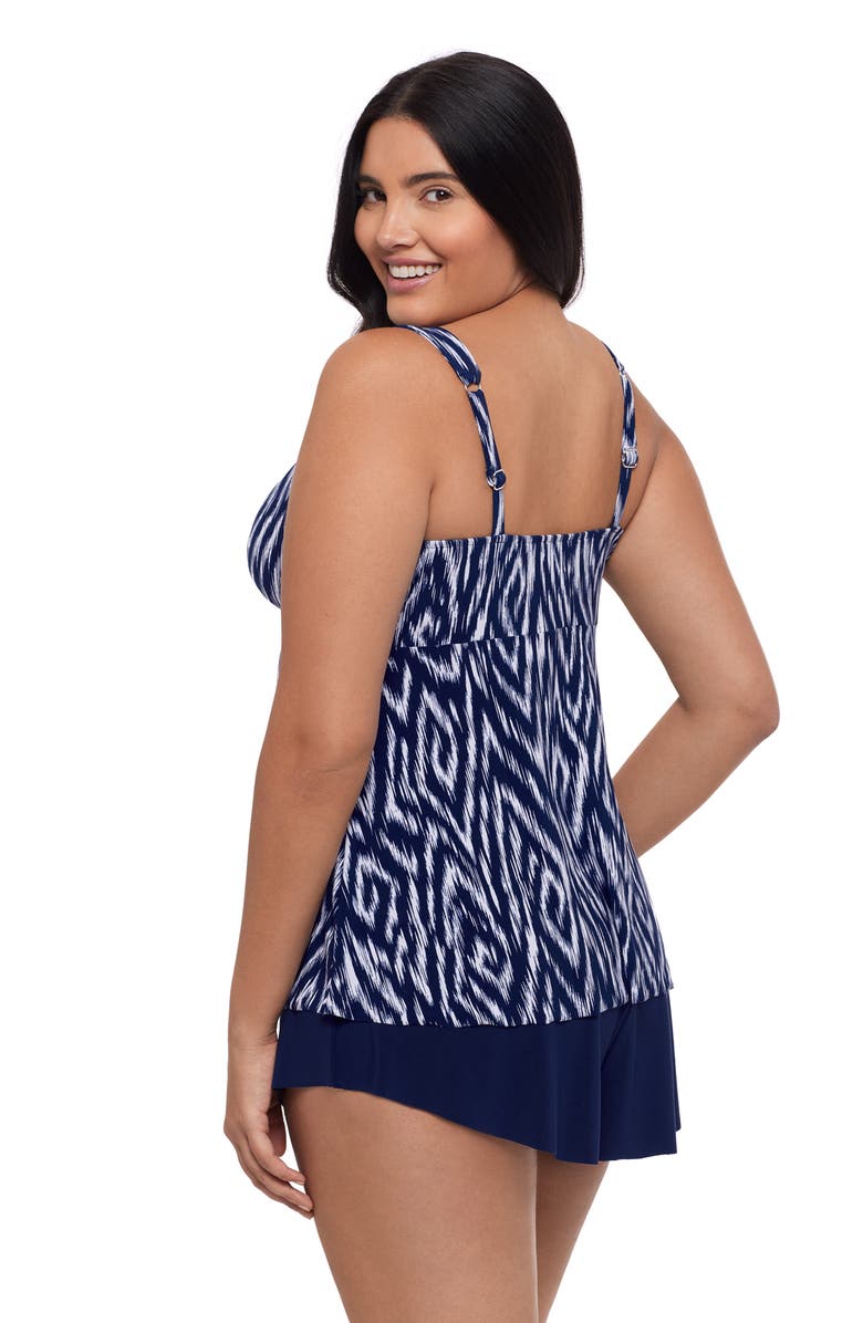 Trimshaper Lily V-Neckline Tankini Swimsuit Top, Alternate, color, Moroccan Maze