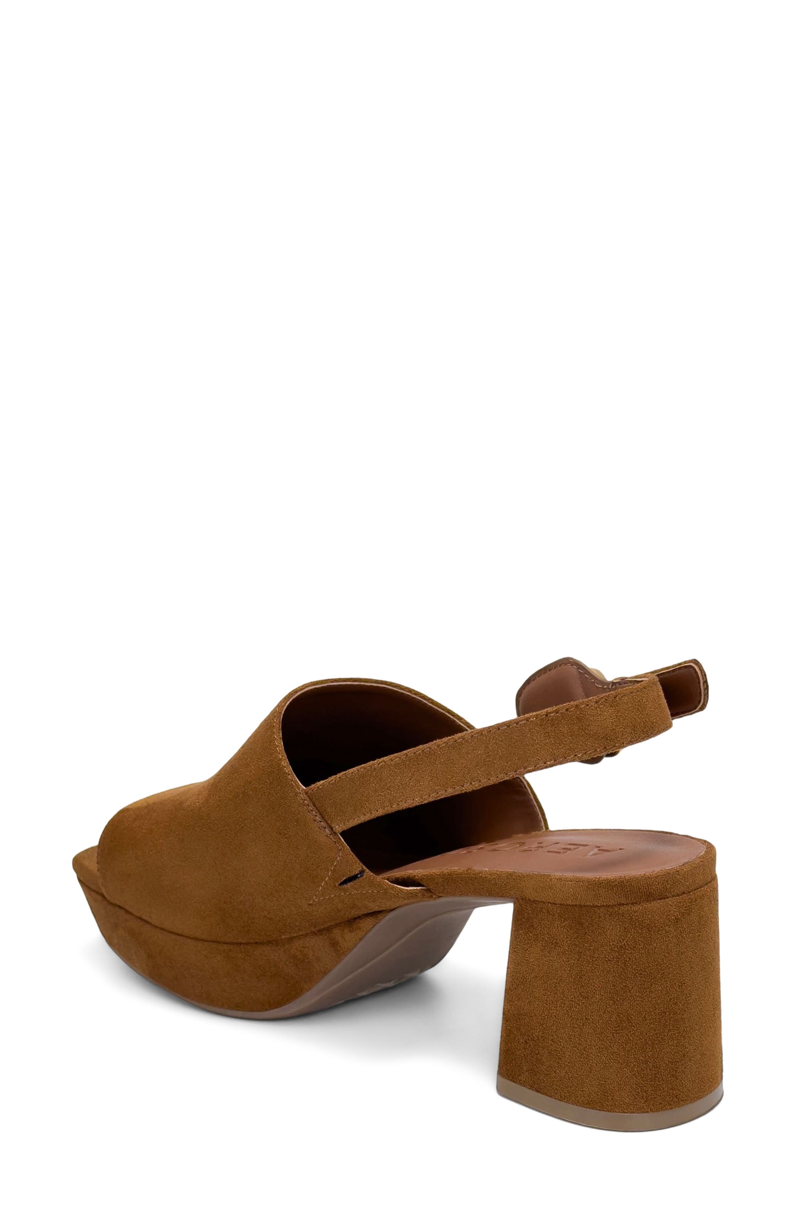 Pearl Faux Suede Sandal, Alternate, color, TOBACCO
