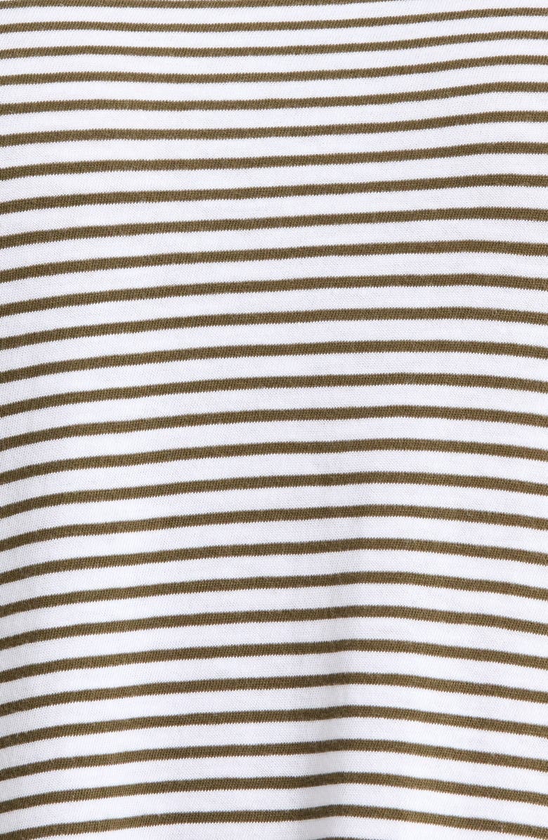 Eileen Fisher Stripe T-Shirt Midi Dress, Alternate, color, Olive