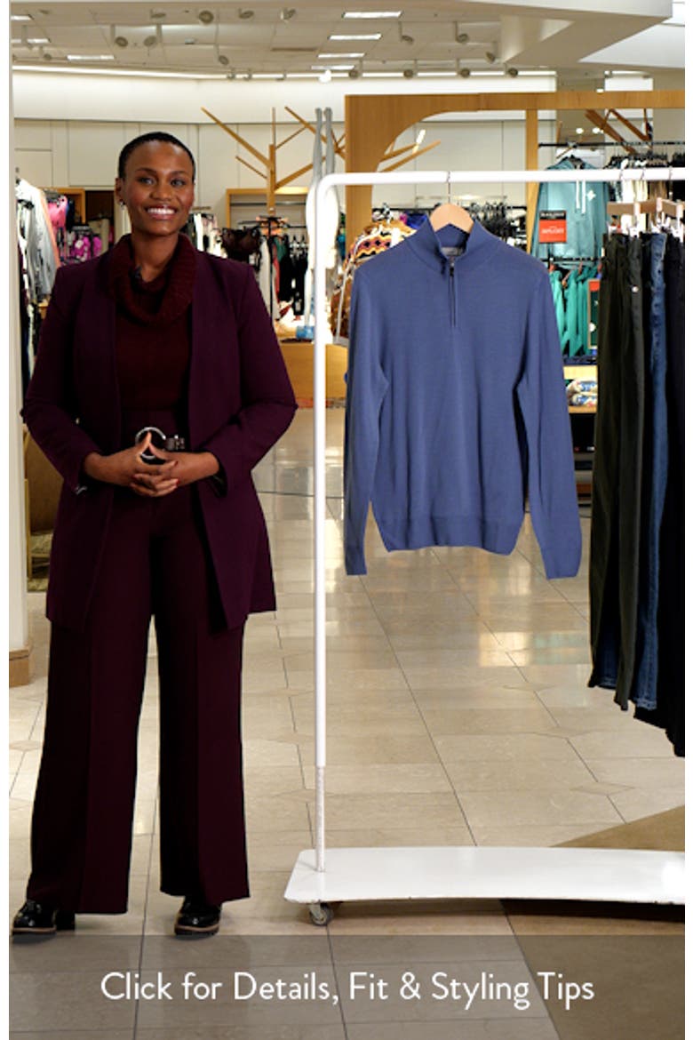 Quarter Zip Wool Blend Sweater video