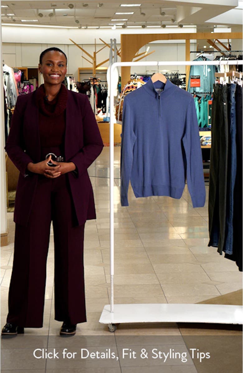 Quarter Zip Wool Blend Sweater, sales video thumbnail