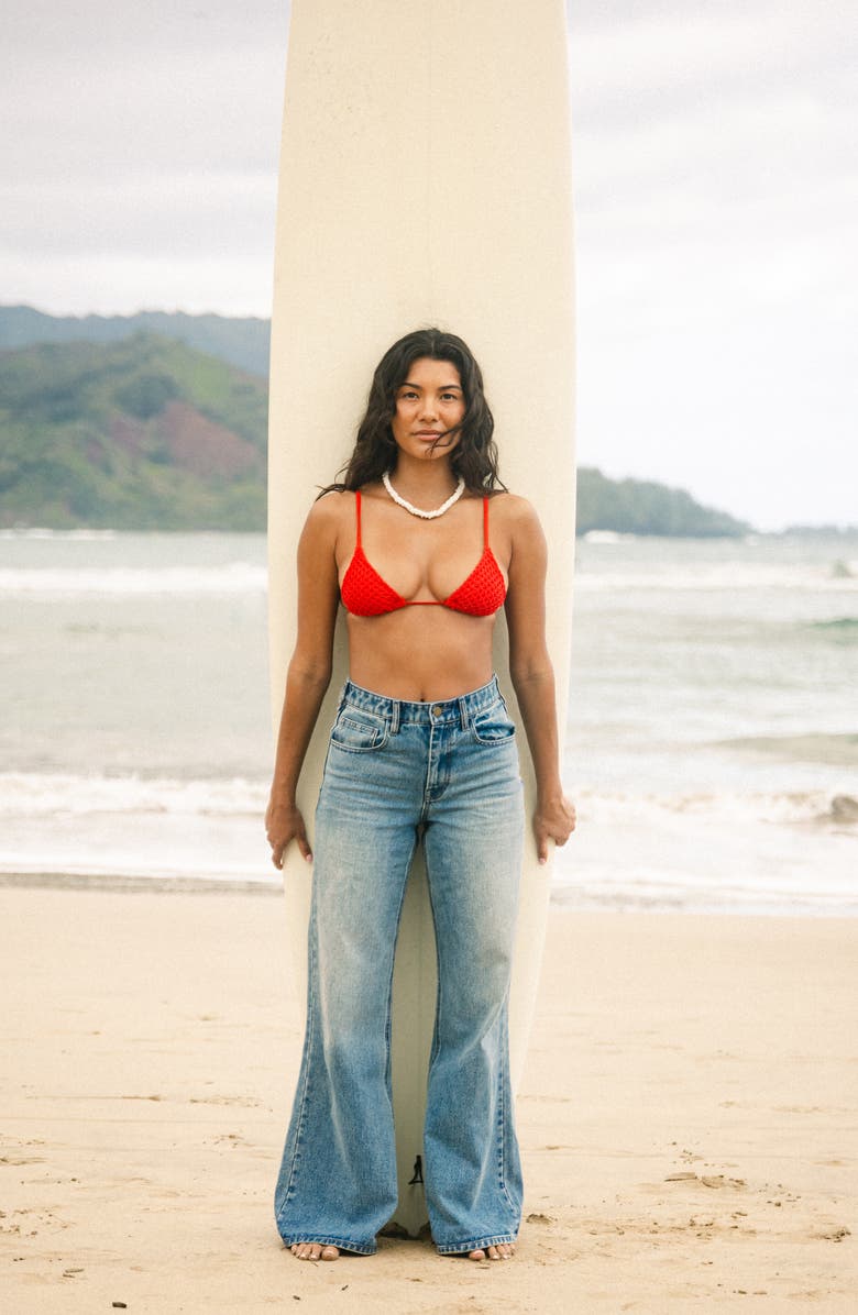 Billabong Free Fall High Waist Flare Leg Jeans, Alternate, color, Atlantic Deep