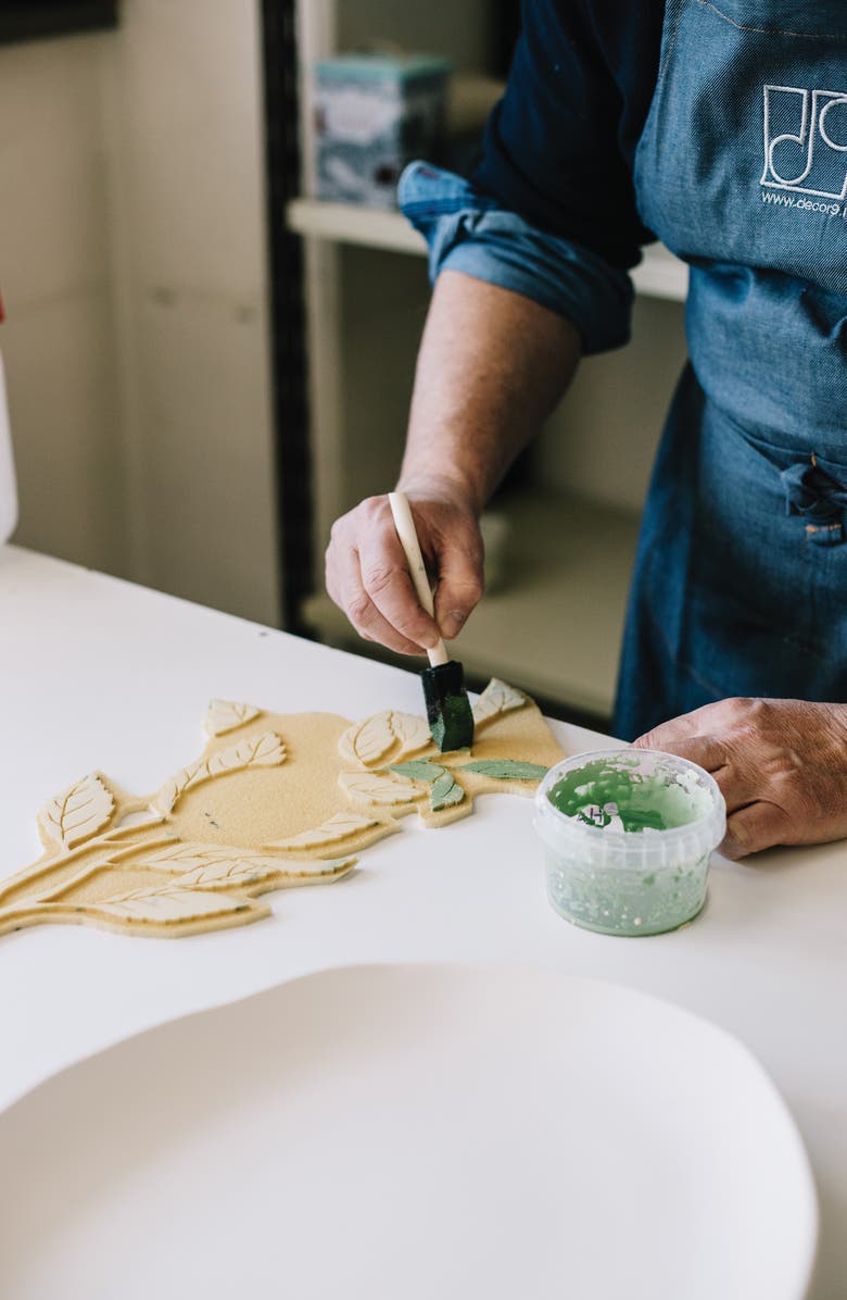 VIETRI Limoni Earthenware Clay Dinner Plate, Alternate, color, Yellow