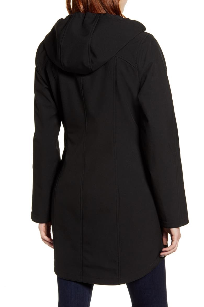 Packable Softshell Hooded Jacket, Alternate, color, BLACK