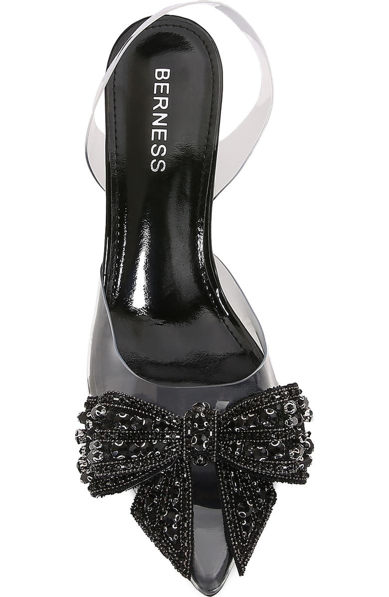 BERNESS Nina Rhinestone Bow Clear Kitten Heel Pump, Alternate, color,