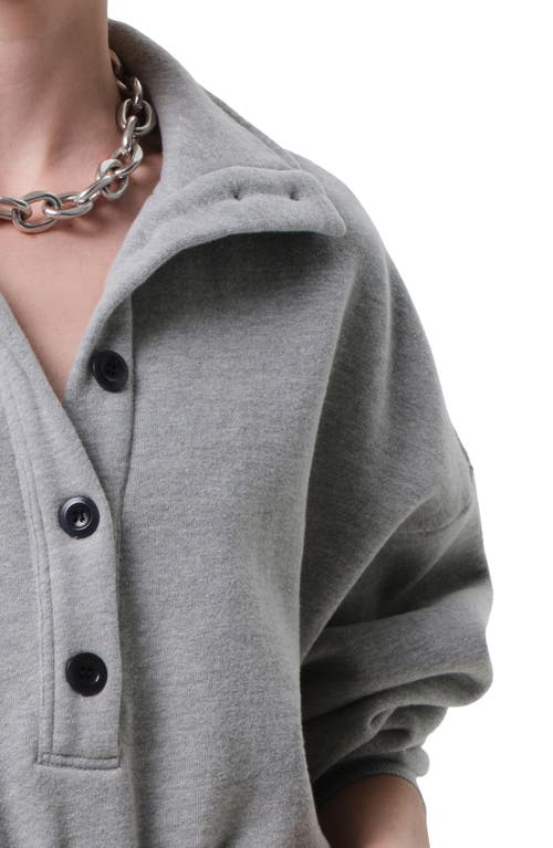 Citizen Of Humanity Citizens Of Humanity Mirelle Funnel Neck Cotton Blend Sweatshirt In Gray