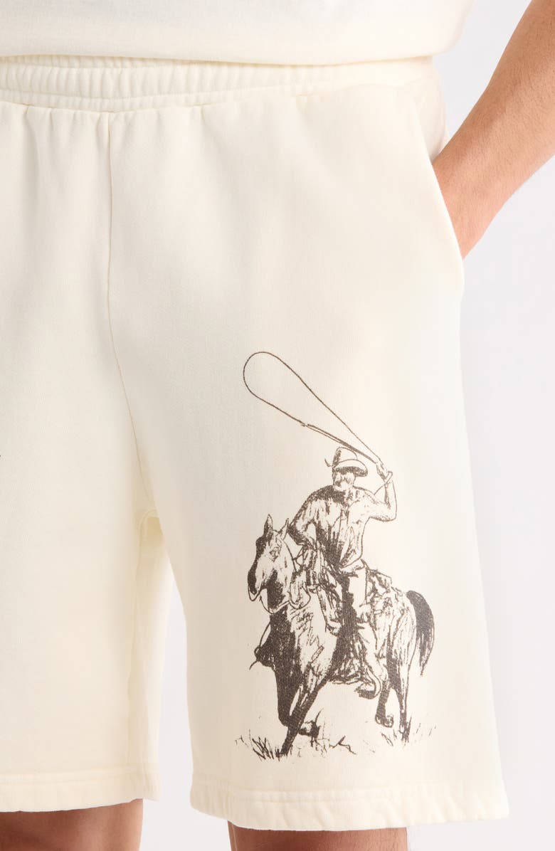 ONE OF THESE DAYS What Today Cotton Fleece Sweat Shorts, Alternate, color, Bone