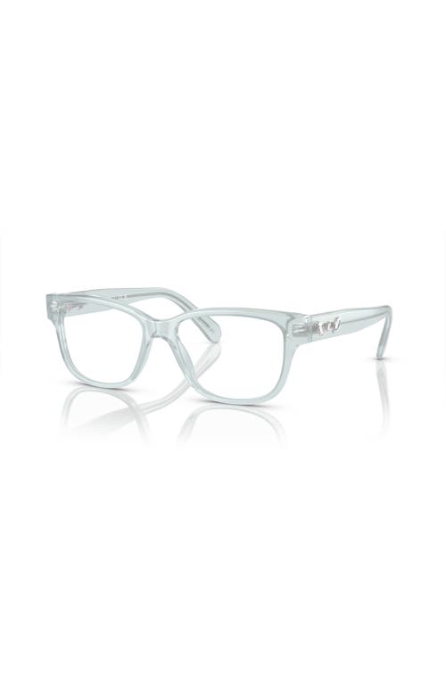 Swarovski 52mm Rectangle Optical Glasses In Blue