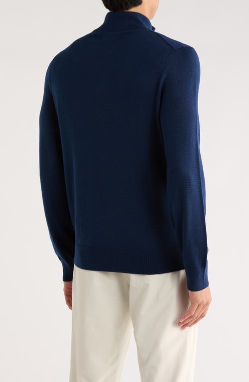 Nordstrom Cashmere Quarter Zip Pullover Sweater In Blue