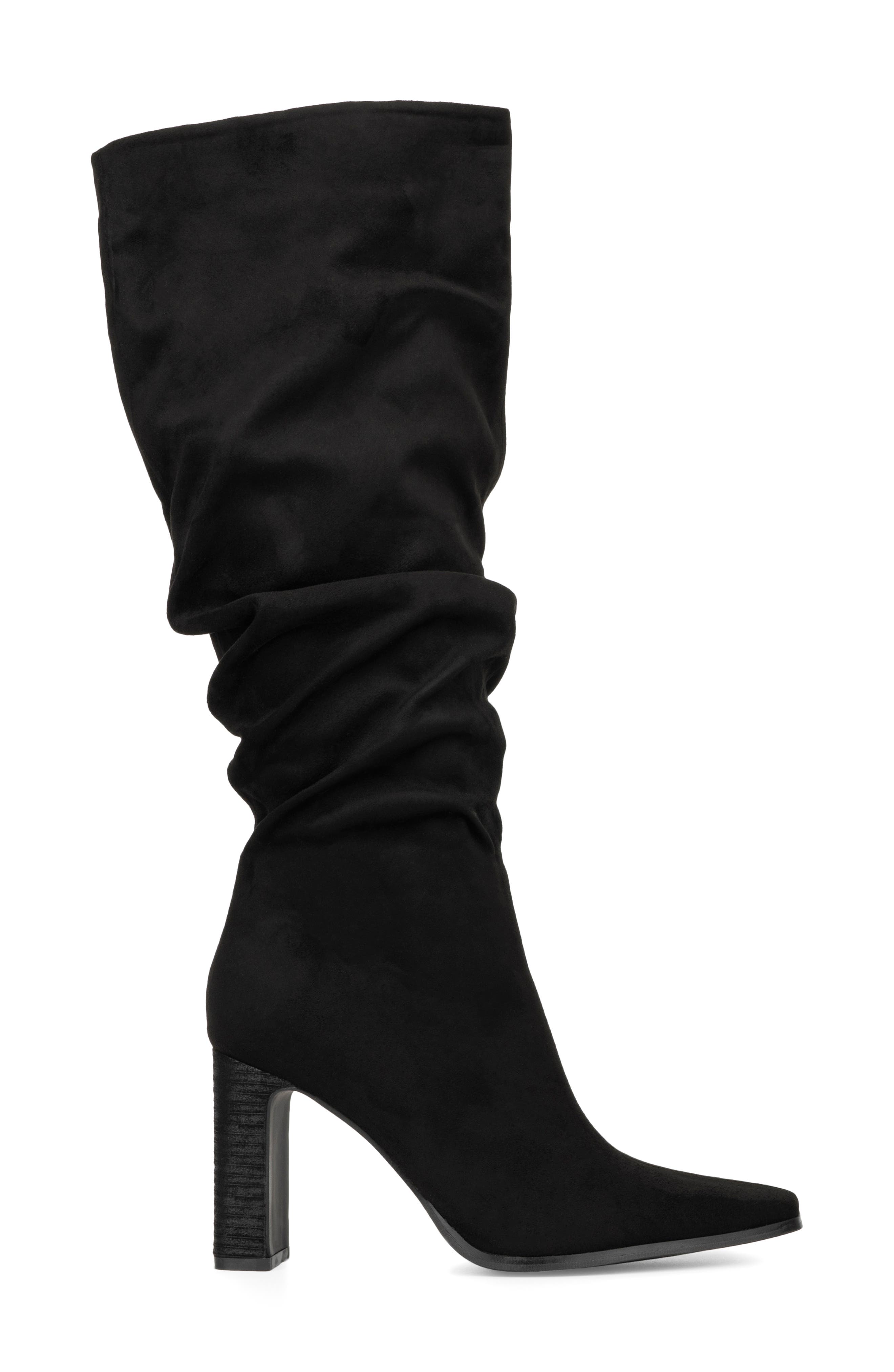 NEW YORK AND COMPANY Damaris Faux Suede Tall Boot, Alternate, color, Black