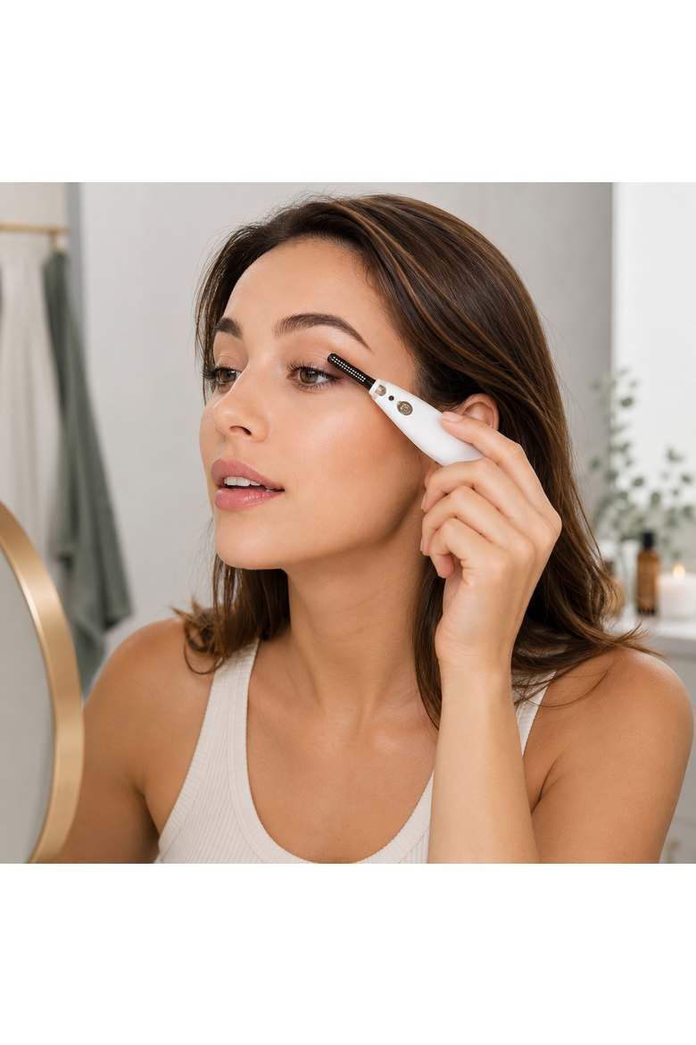Heated Eyelash Curler with Comb Rechargeable, Alternate, color, White