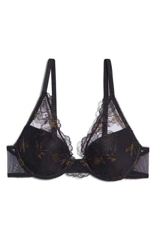 Etam Foudre Lace Underwire Bra In Black