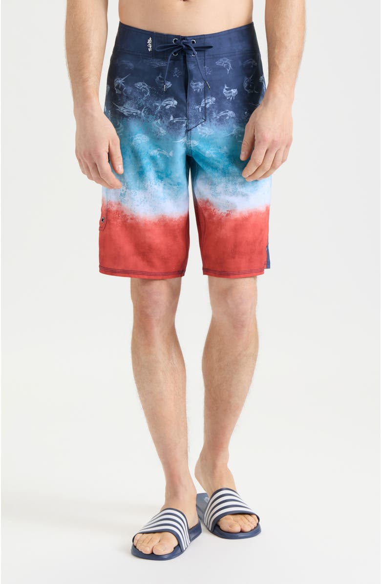 Salt Life Ameritude Boardshorts, Main, color, Blue