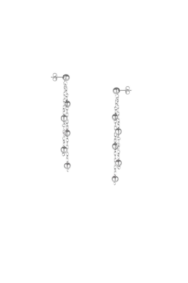Dorica Sterling Silver Multi Bead Drop Earring, Main, color, Silver