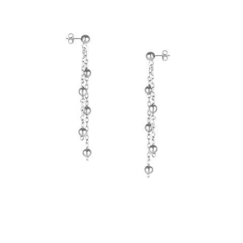 Dorica Sterling Silver Multi Bead Drop Earring
