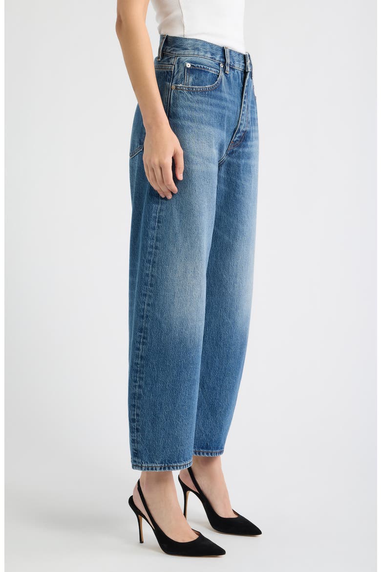 The Bow High Waist Crop Wide Leg Jeans, Alternate, color, SOUNDWAVE