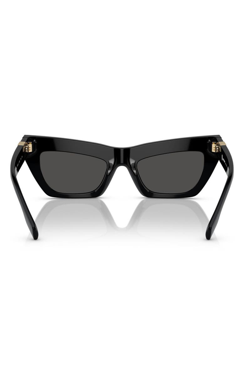 Burberry 51mm Cat Eye Sunglasses, Alternate, color, Black