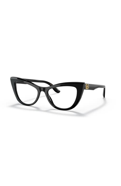Dolce & Gabbana Dolce&gabbana 54mm Cat Eye Optical Glasses In Black