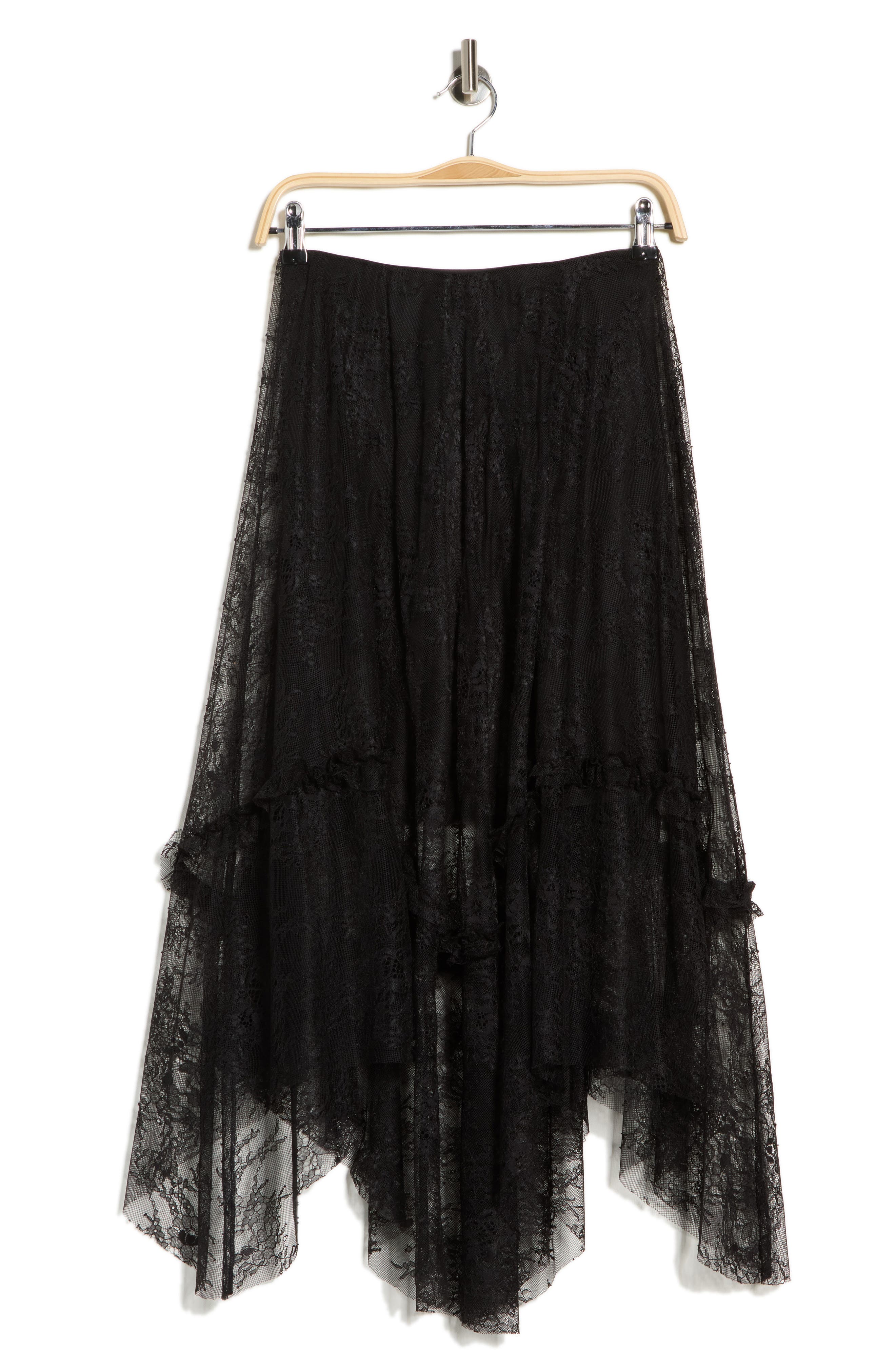 AllSaints Josie Asymmetric Lace Skirt