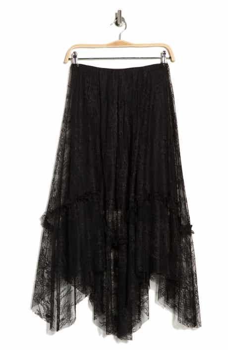 AllSaints Josie Asymmetric Lace Skirt