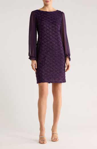 Connected Apparel Sequin Long Sleeve Dress