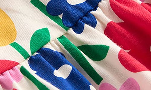 Mini Boden Kids' Ariel Twirly Cotton Jersey Dress In Multi