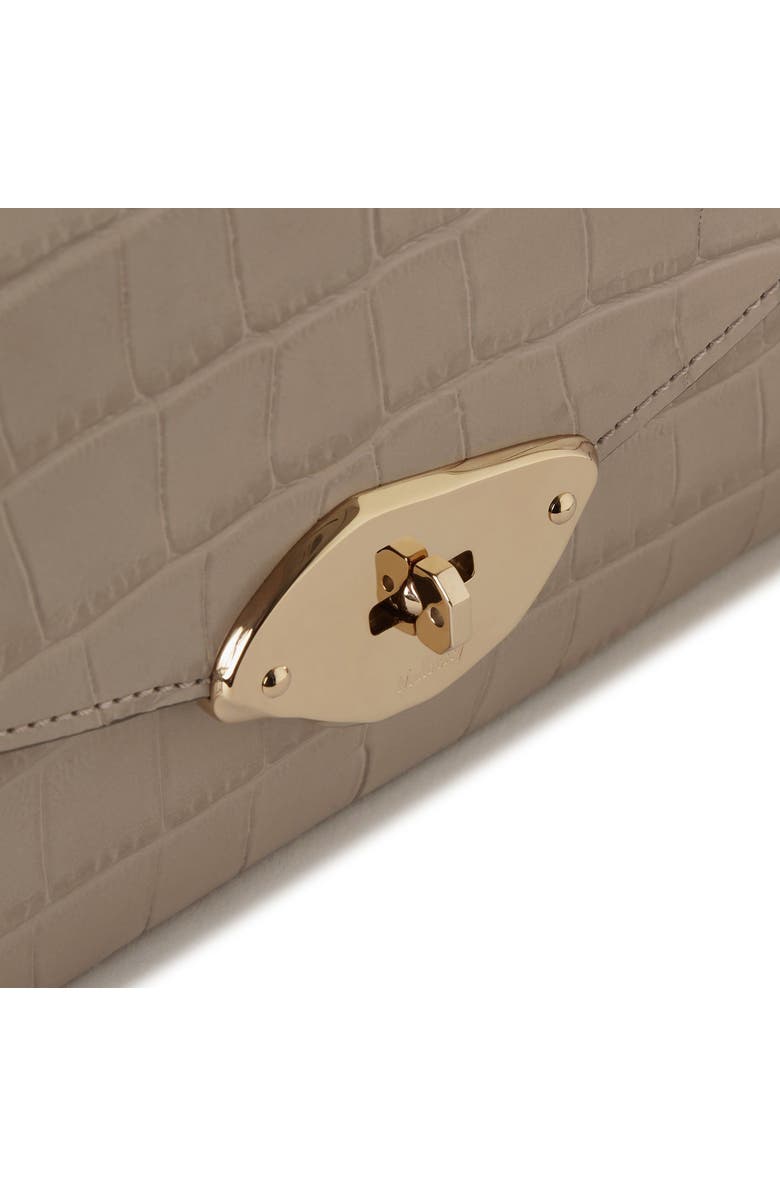Mulberry Lana Croc Embossed Leather Top Handle Bag, Alternate, color, Cashmere Taupe