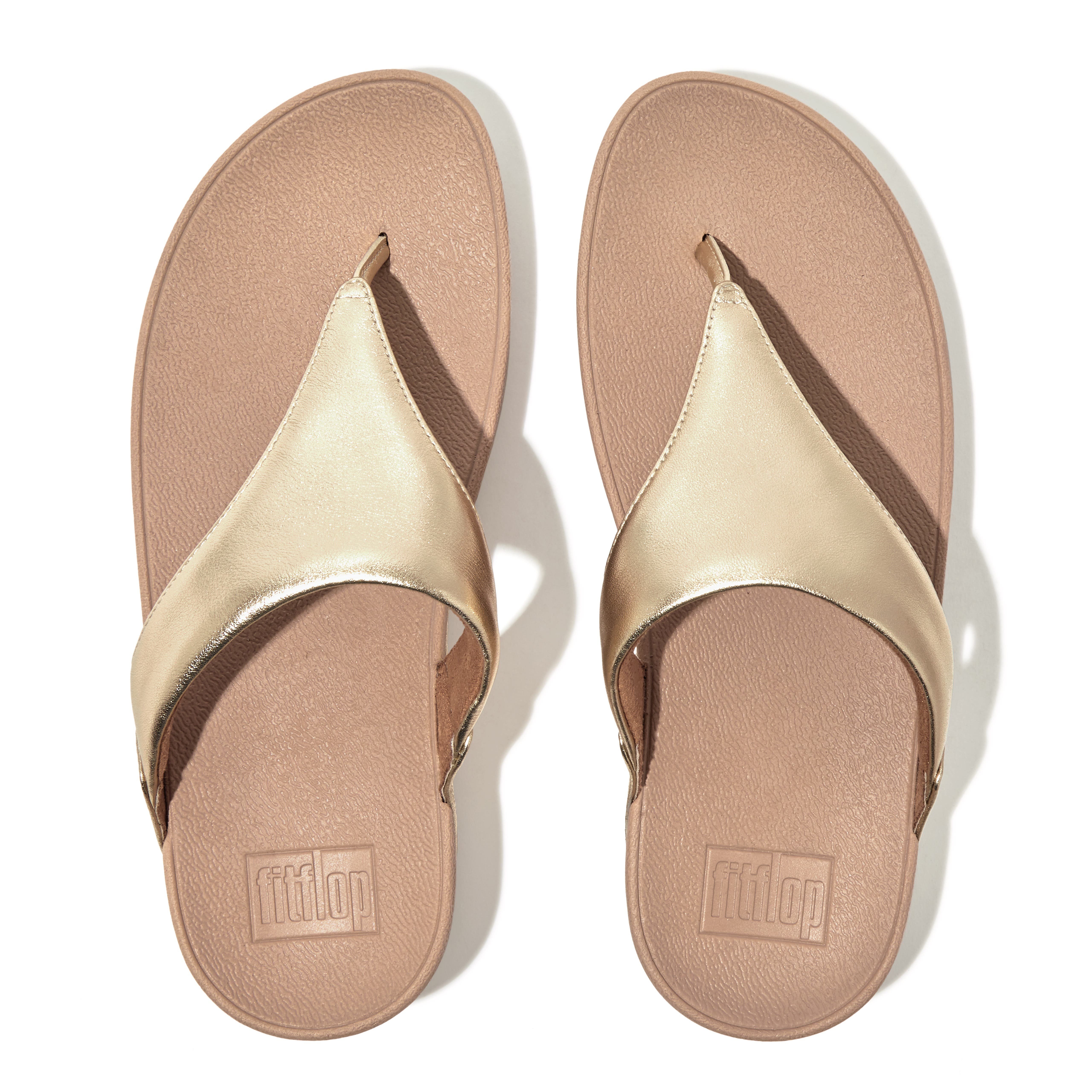 FitFlop Lulu Leather Toe Post Sandal, Alternate, color, Platino