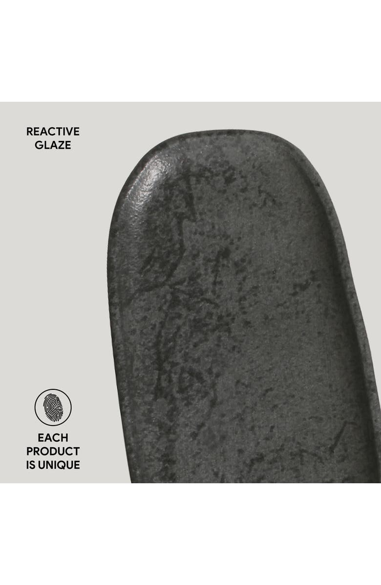 Porto Brasil Shallow Organic Oval Platter Small Set of 4, Alternate, color, Chromium