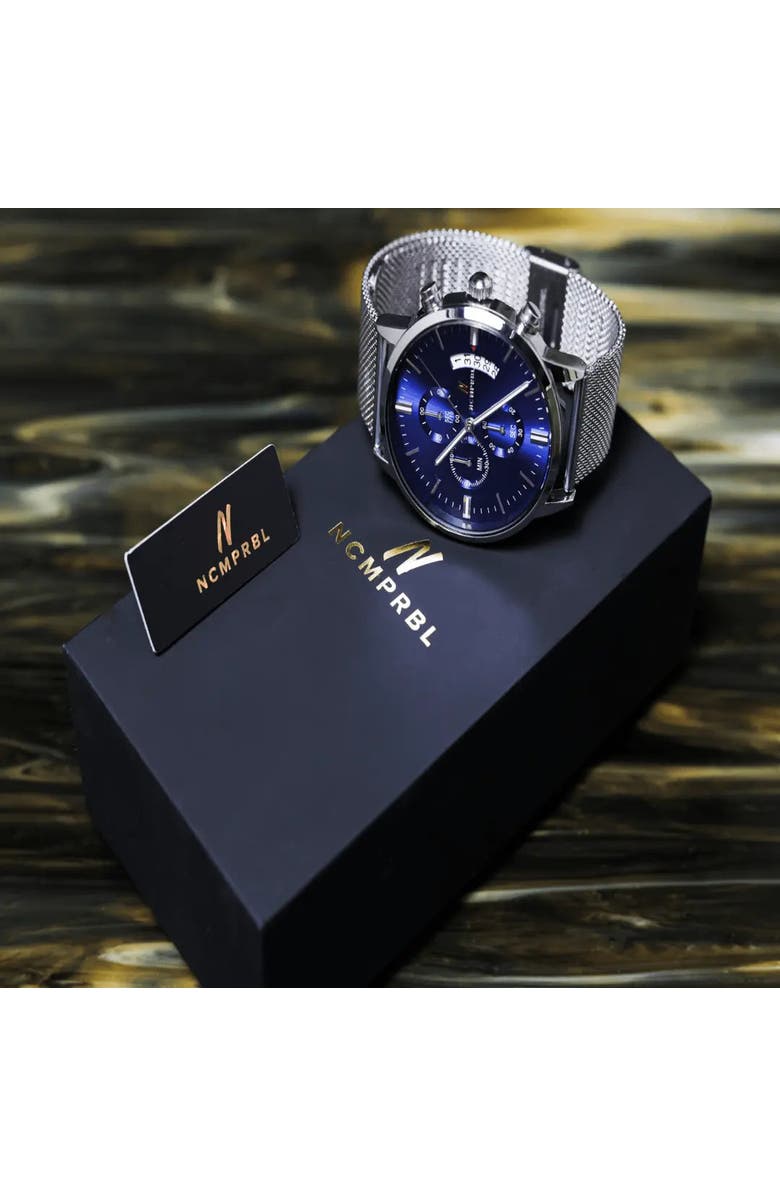 NCMPRBL Prolific 42 Men's Chronograph Watch, 43MM, Alternate, color, Silver/Blue