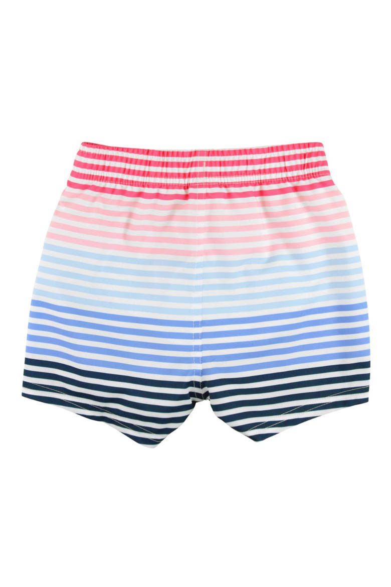 Kids' Ocean Horizon Stripe Swim Trunks, Alternate, color, WHITE MULTI