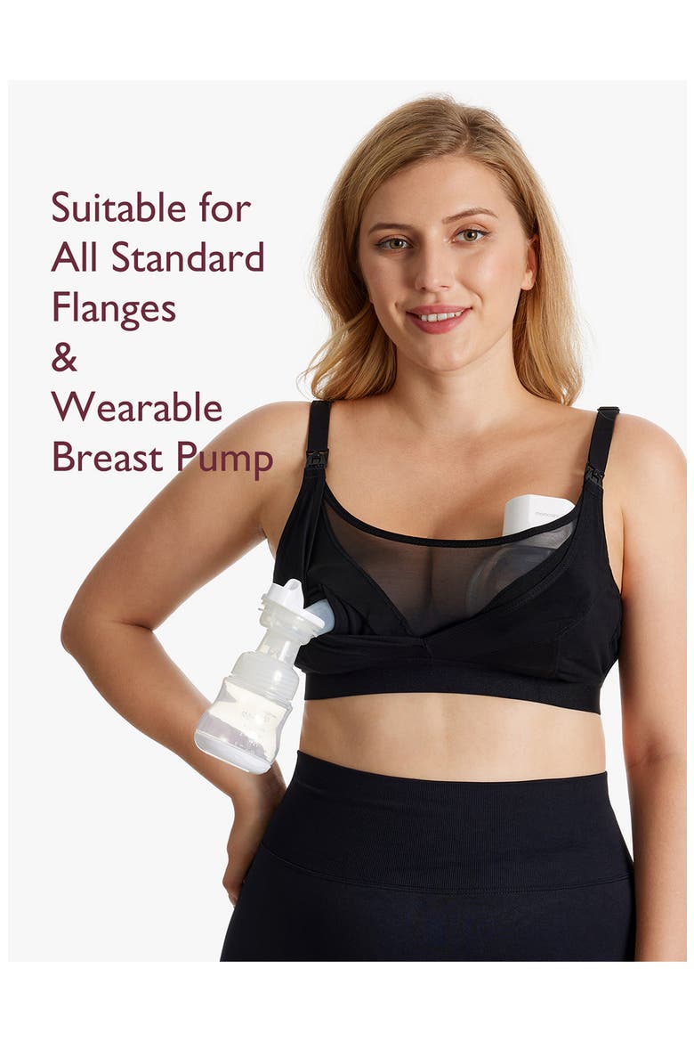 Hf018 Pumping & Nursing Bra, Alternate, color, BLACK